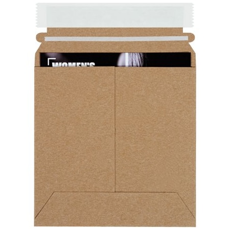 Bsc Preferred 6 x 6'' Kraft Self-Seal Stayflats Plus Mailers, 200PK BUY00026891